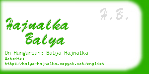 hajnalka balya business card